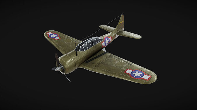 Douglas SBD Dauntless Low-poly 3D model