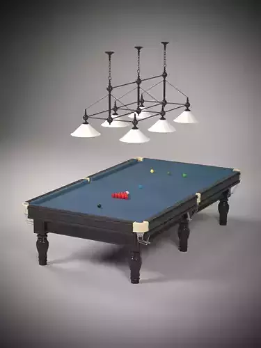 Realistic Pool Table 3D Model