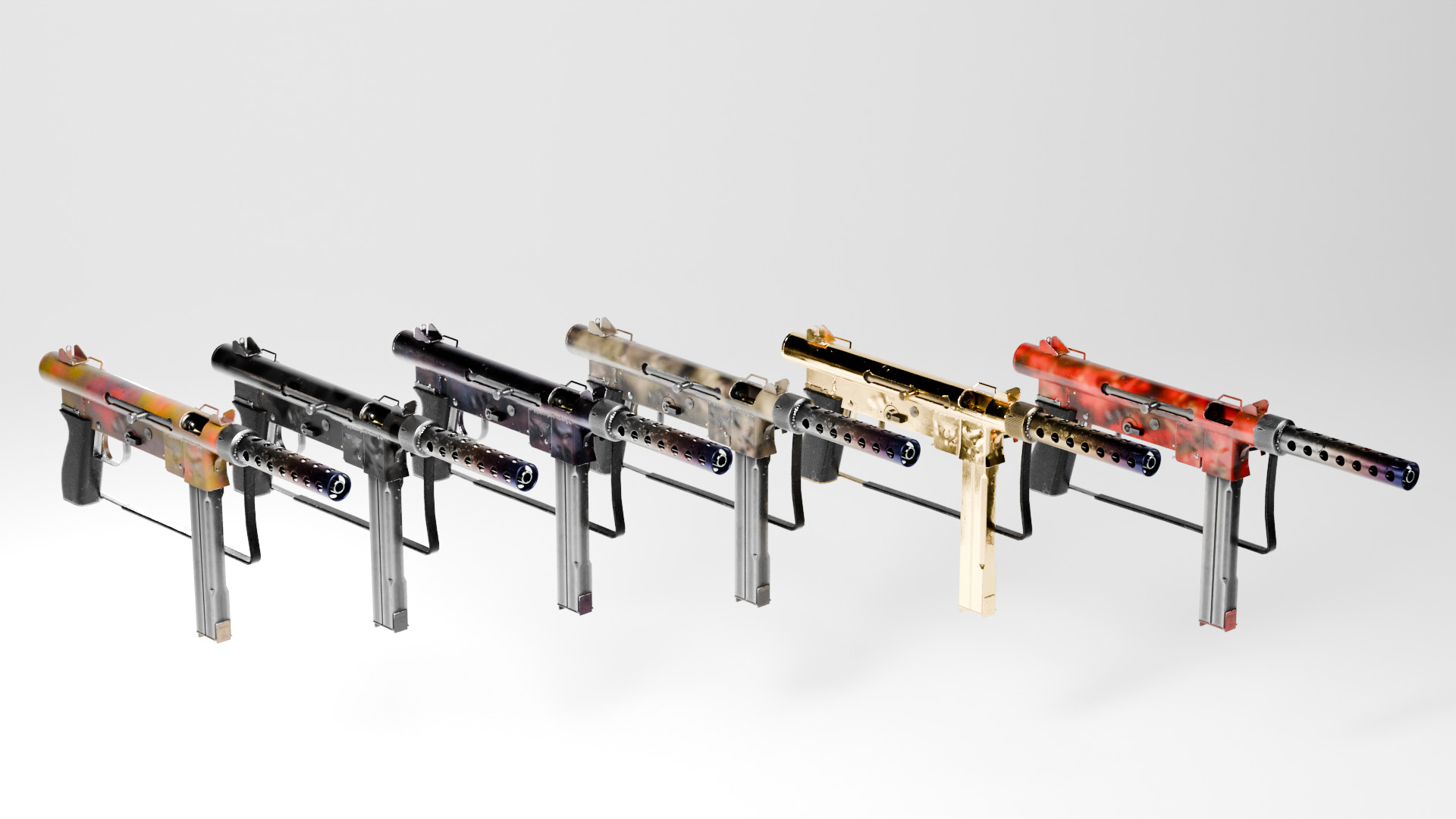 SMG M76 AUTOMATIC RIFLE SMITH WESSON LOW POLY Low-poly 3D model_2