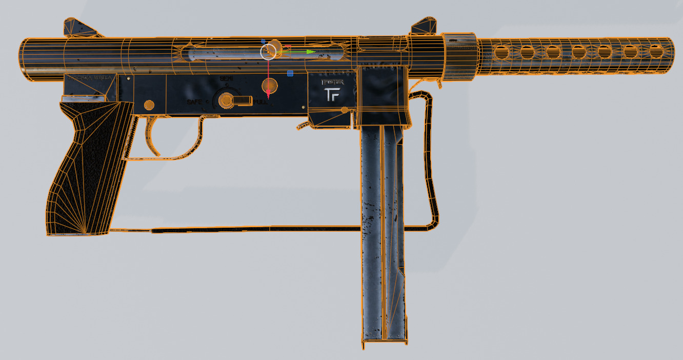 SMG M76 AUTOMATIC RIFLE SMITH WESSON LOW POLY Low-poly 3D model_11