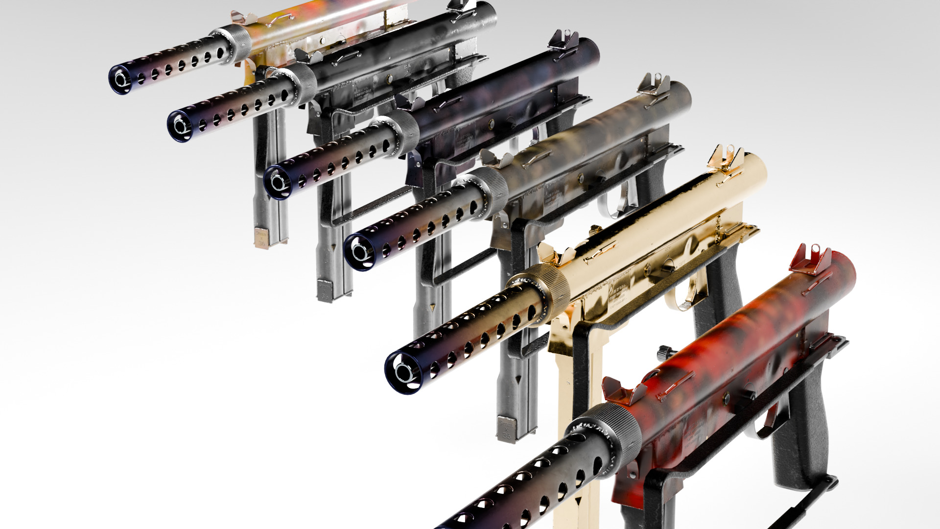 SMG M76 AUTOMATIC RIFLE SMITH WESSON LOW POLY Low-poly 3D model_3