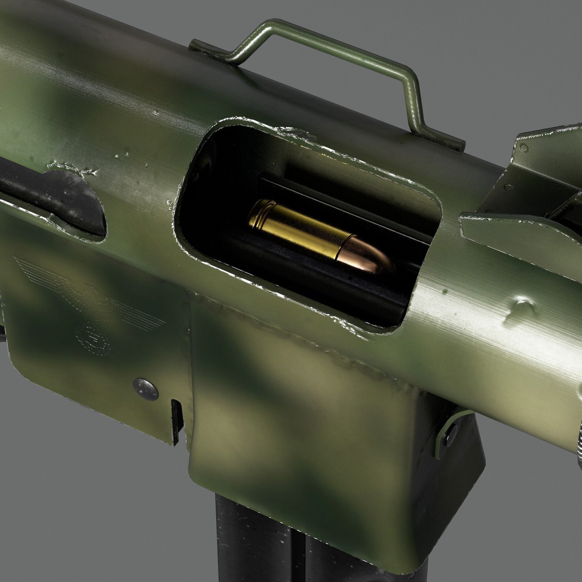 SMG M76 AUTOMATIC RIFLE SMITH WESSON LOW POLY Low-poly 3D model_14