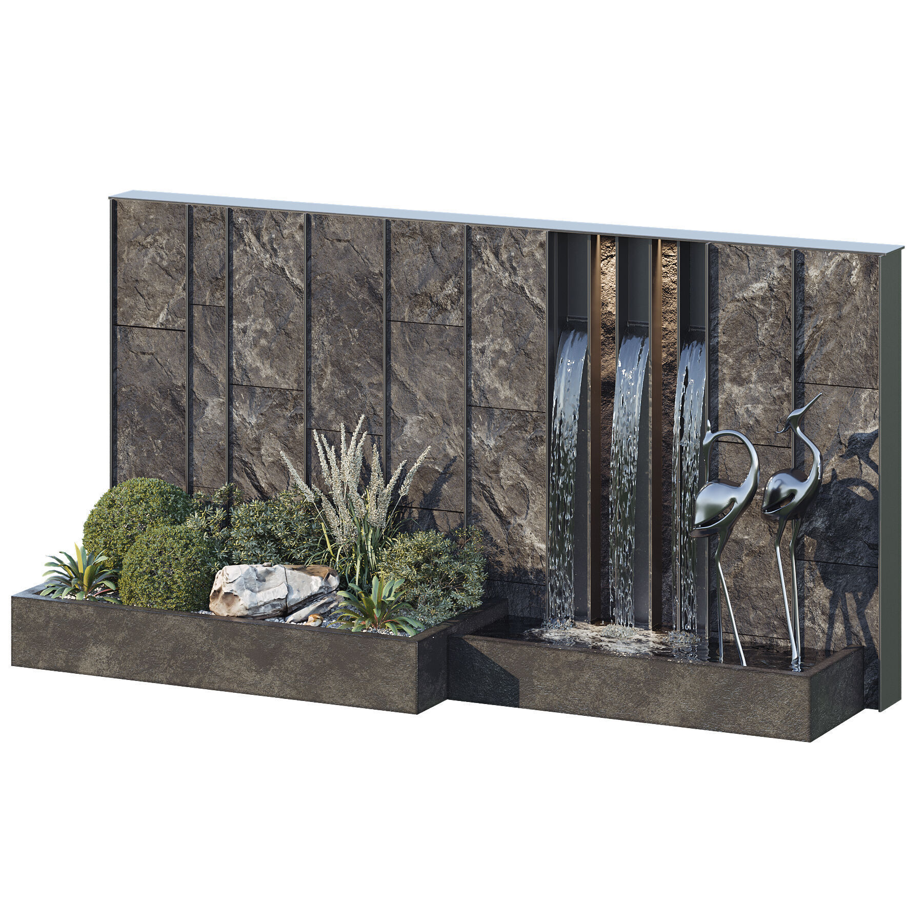 Waterfall fountains cascade 35 3D model_1