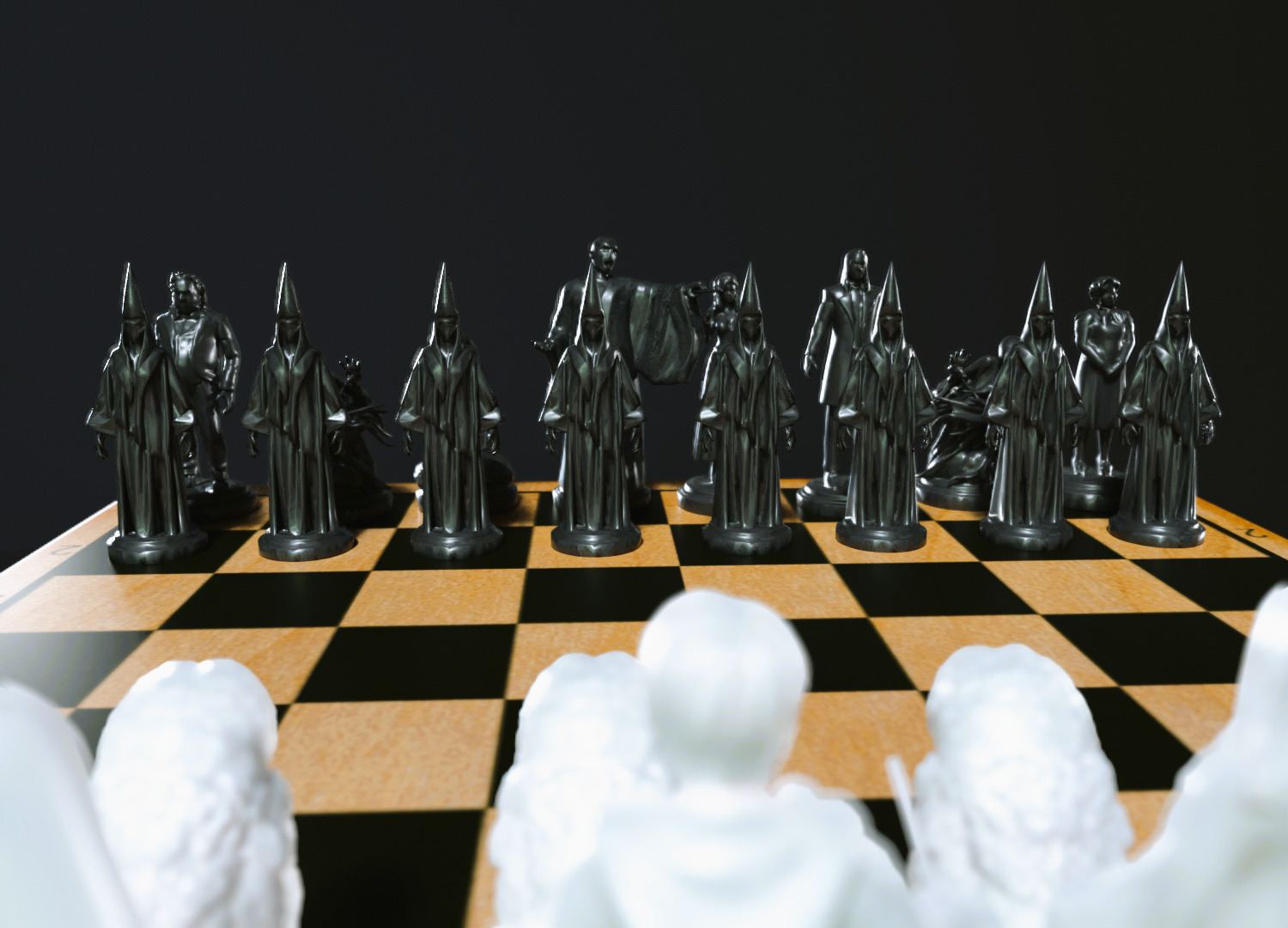 Harry Potter Chess set miniatures 3D print model_6