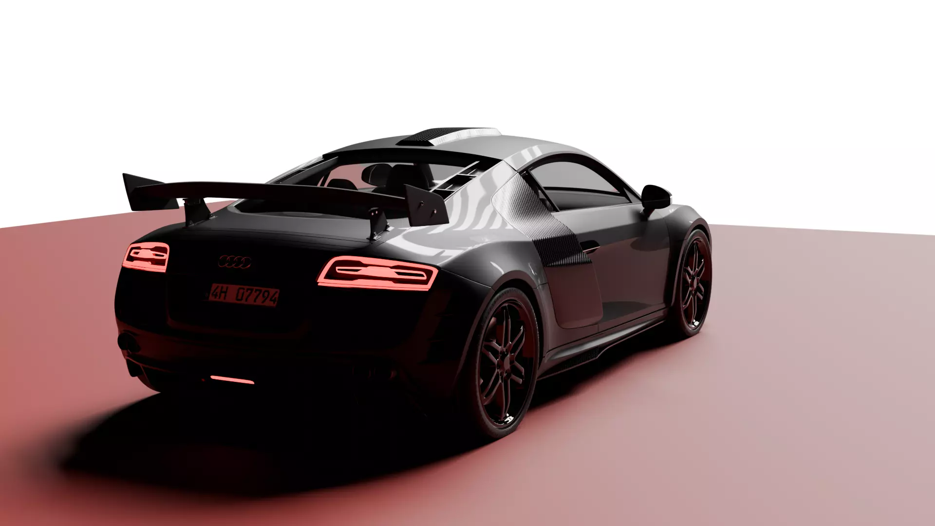 Audi R8 Blak Free 3D model