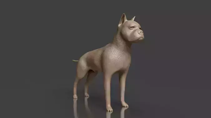 3D Print Ready German Boxer Dog Toy Model 3D print model
