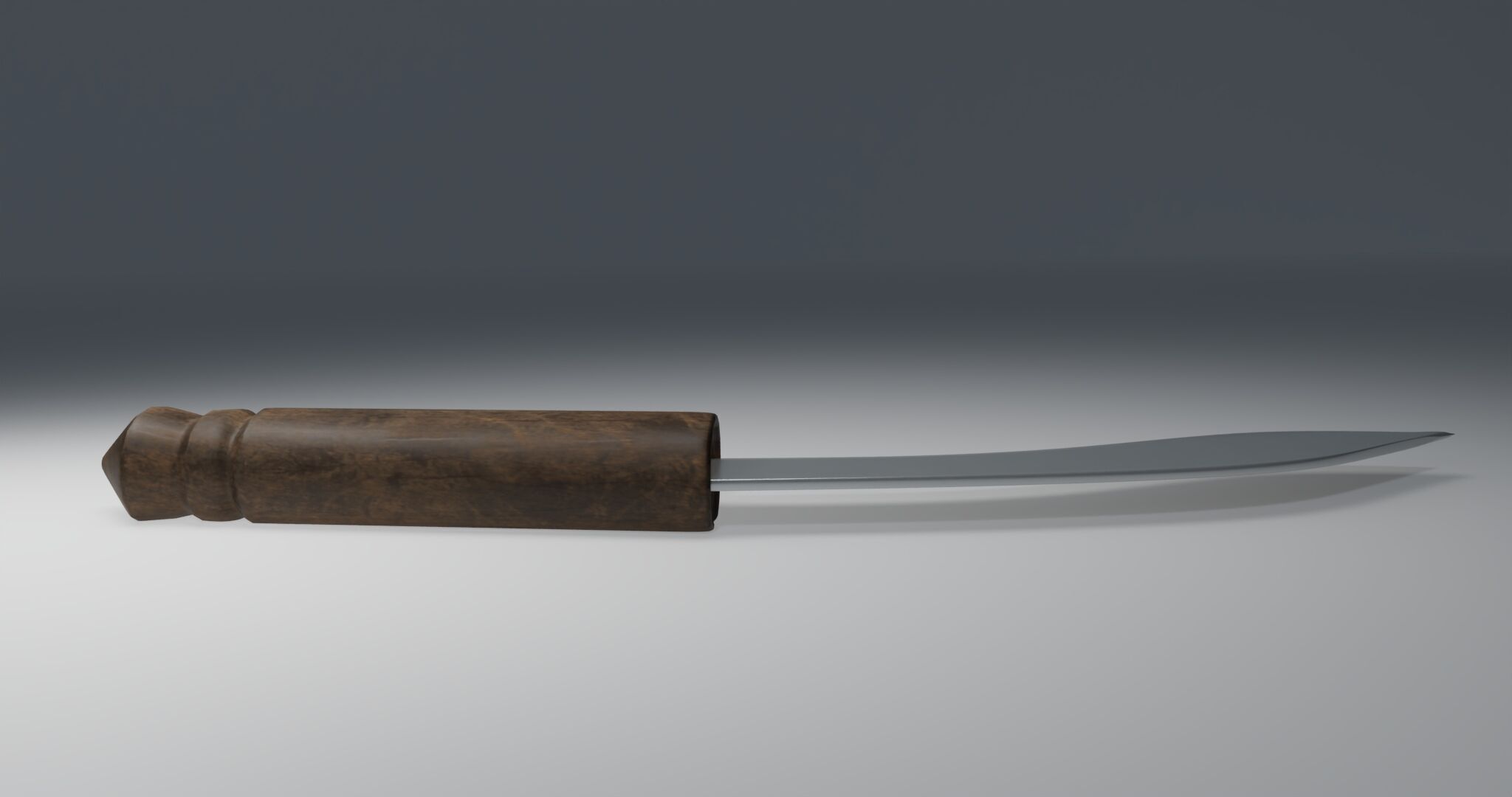 Knife of fighting knife weapon free 3D model Free low-poly 3D model_1