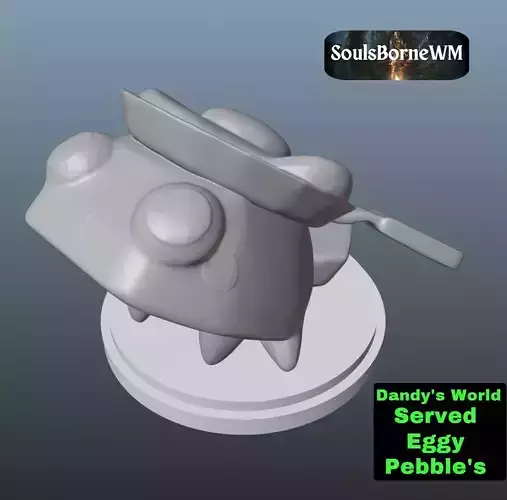 Dandy World Skin Served Eggy Pebble 3D print model