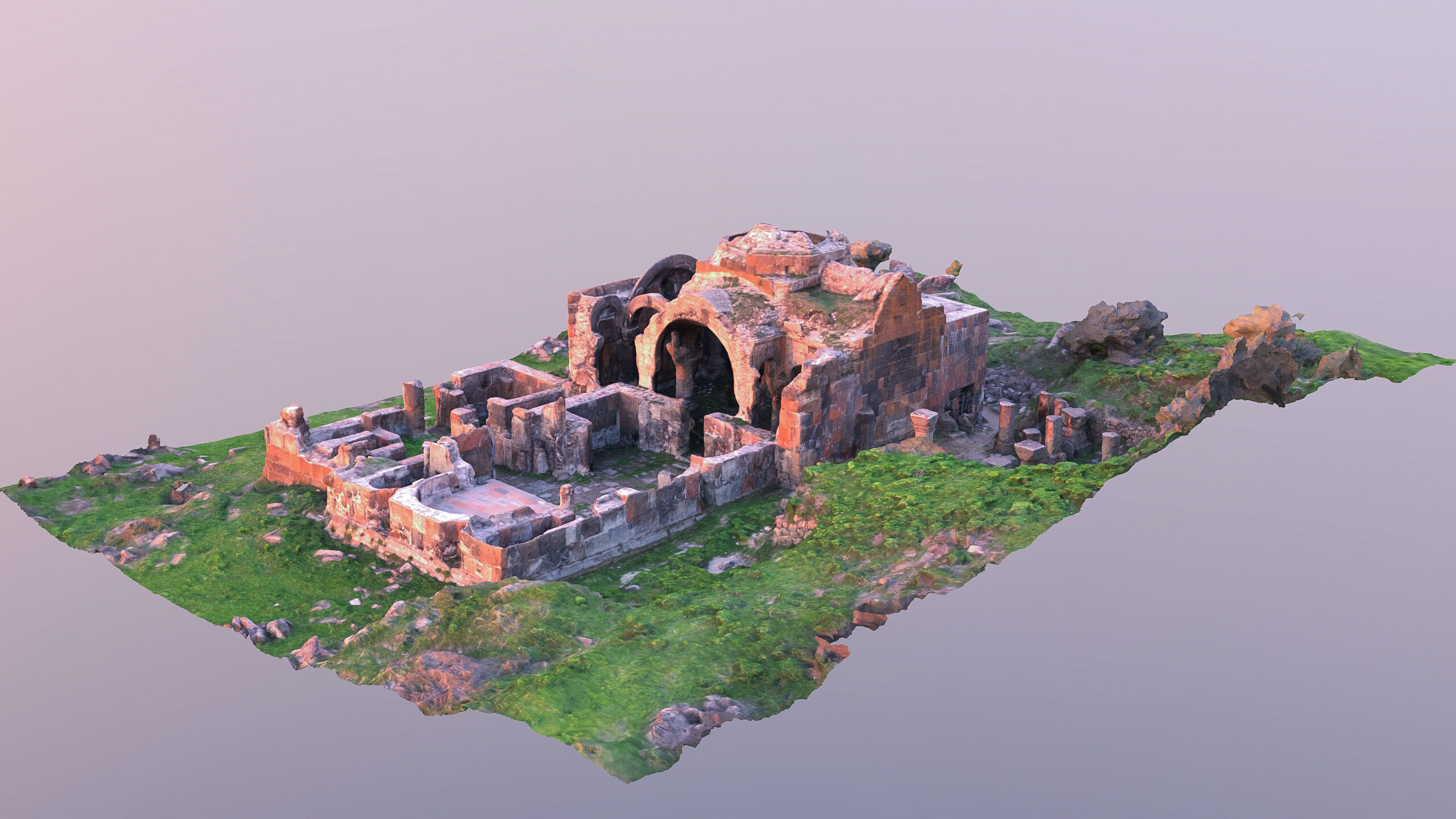 Medieval monastery  3D model_7