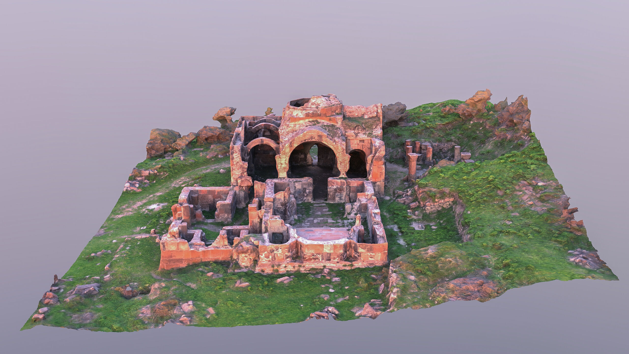 Medieval monastery  3D model_4