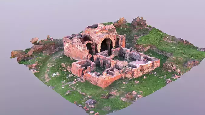 Medieval monastery 3D model