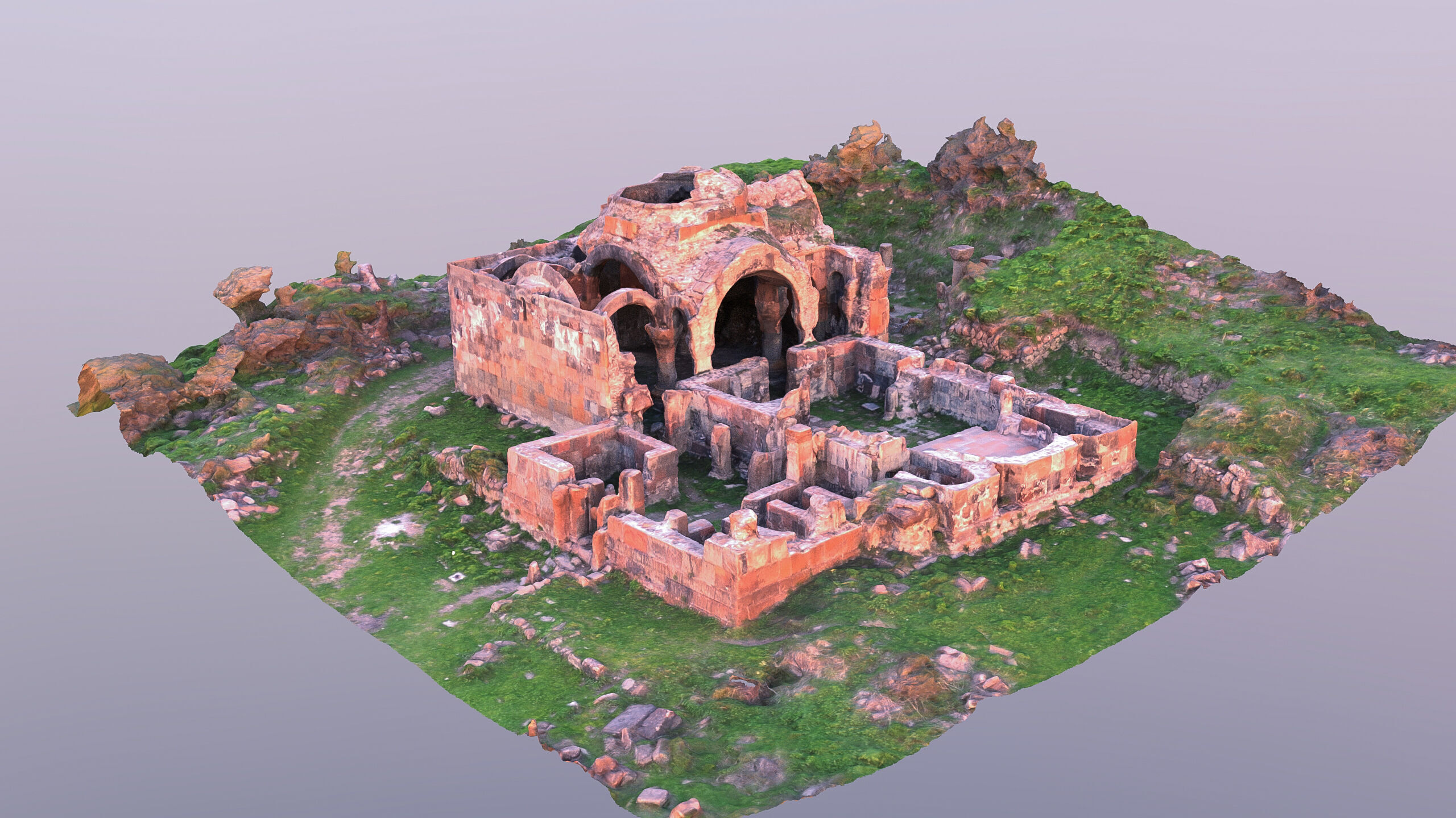 Medieval monastery  3D model_0