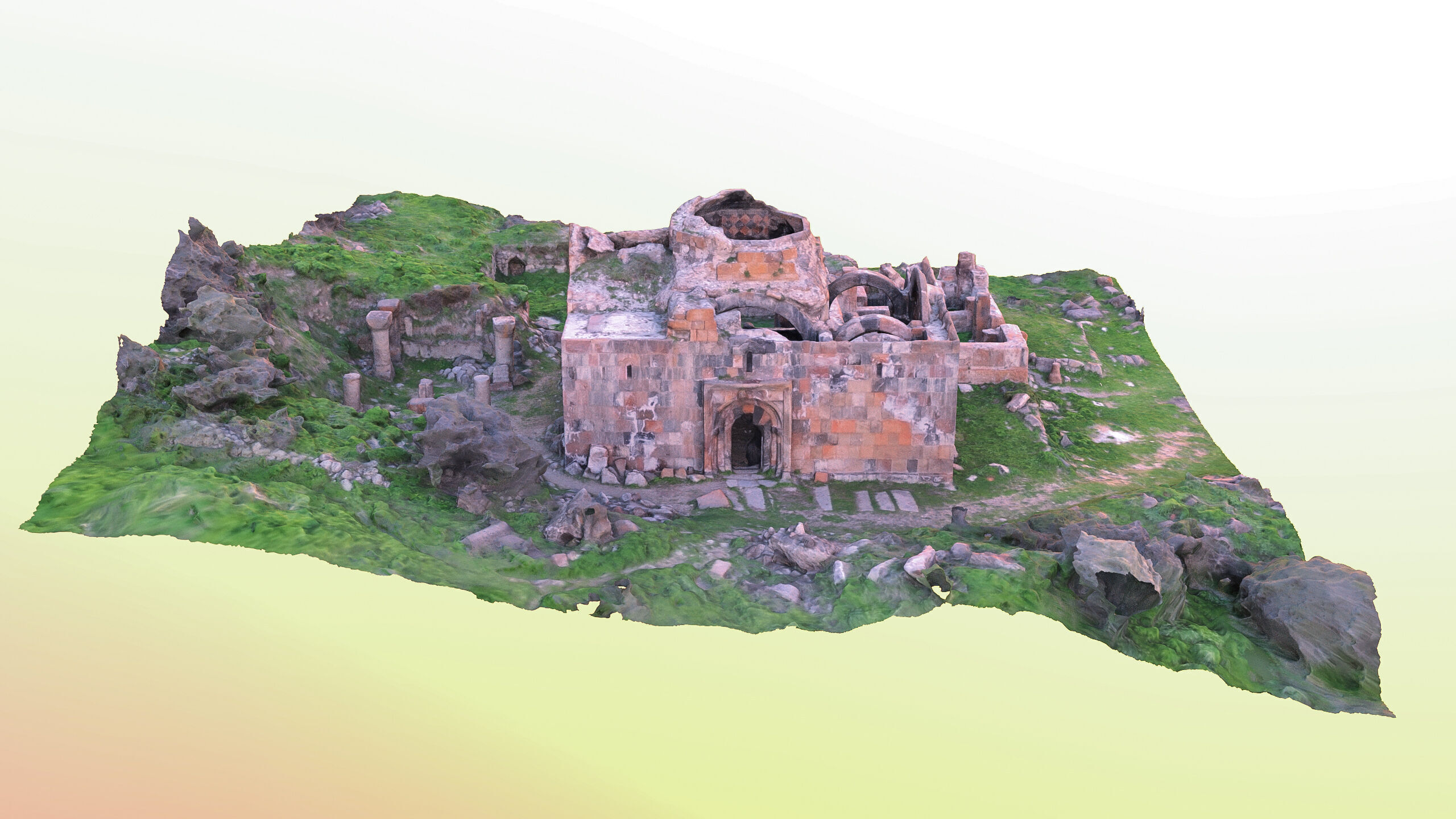Medieval monastery  3D model_3