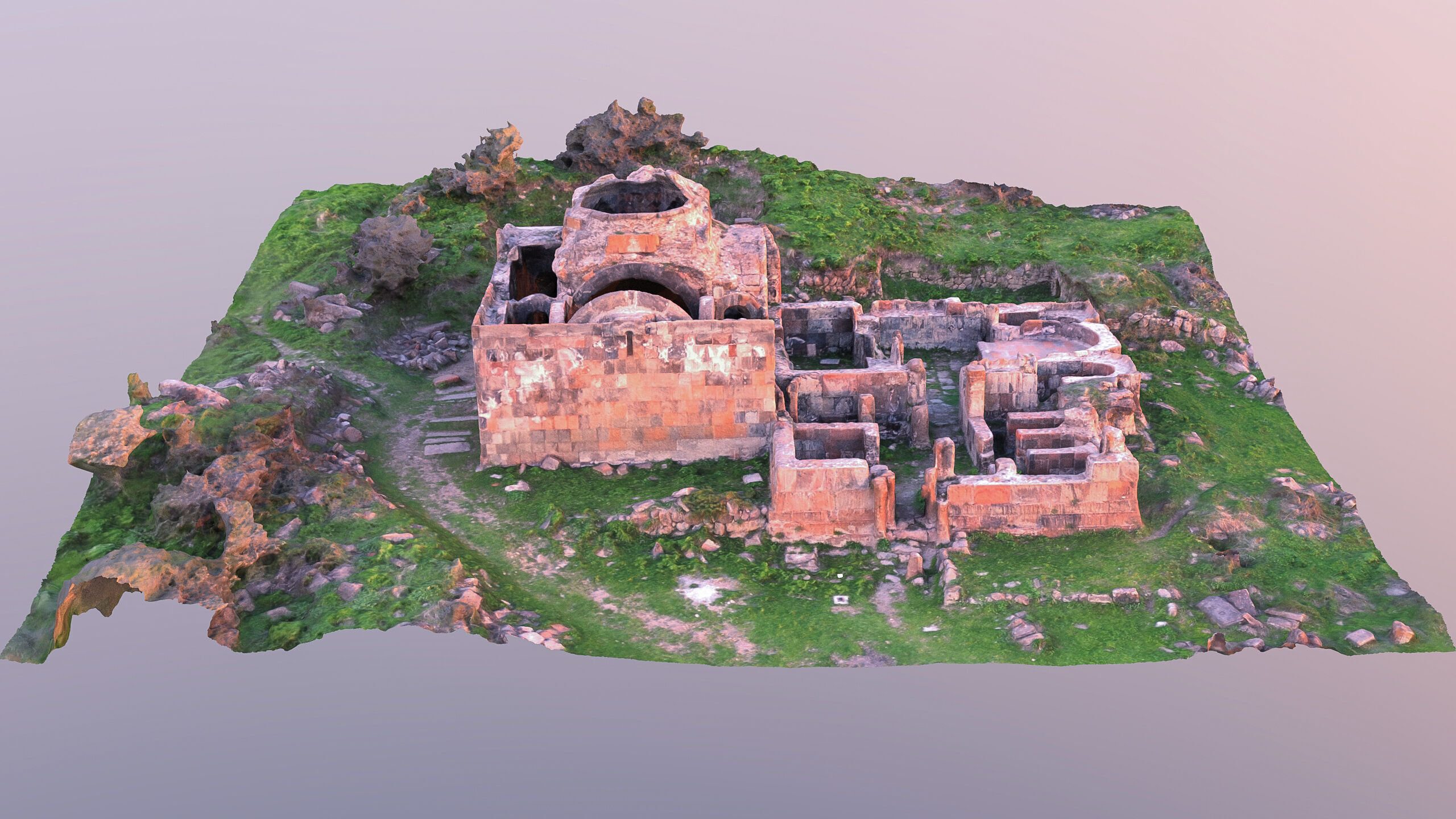 Medieval monastery  3D model_1