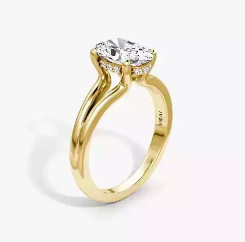 Split Band Engagement Ring  03