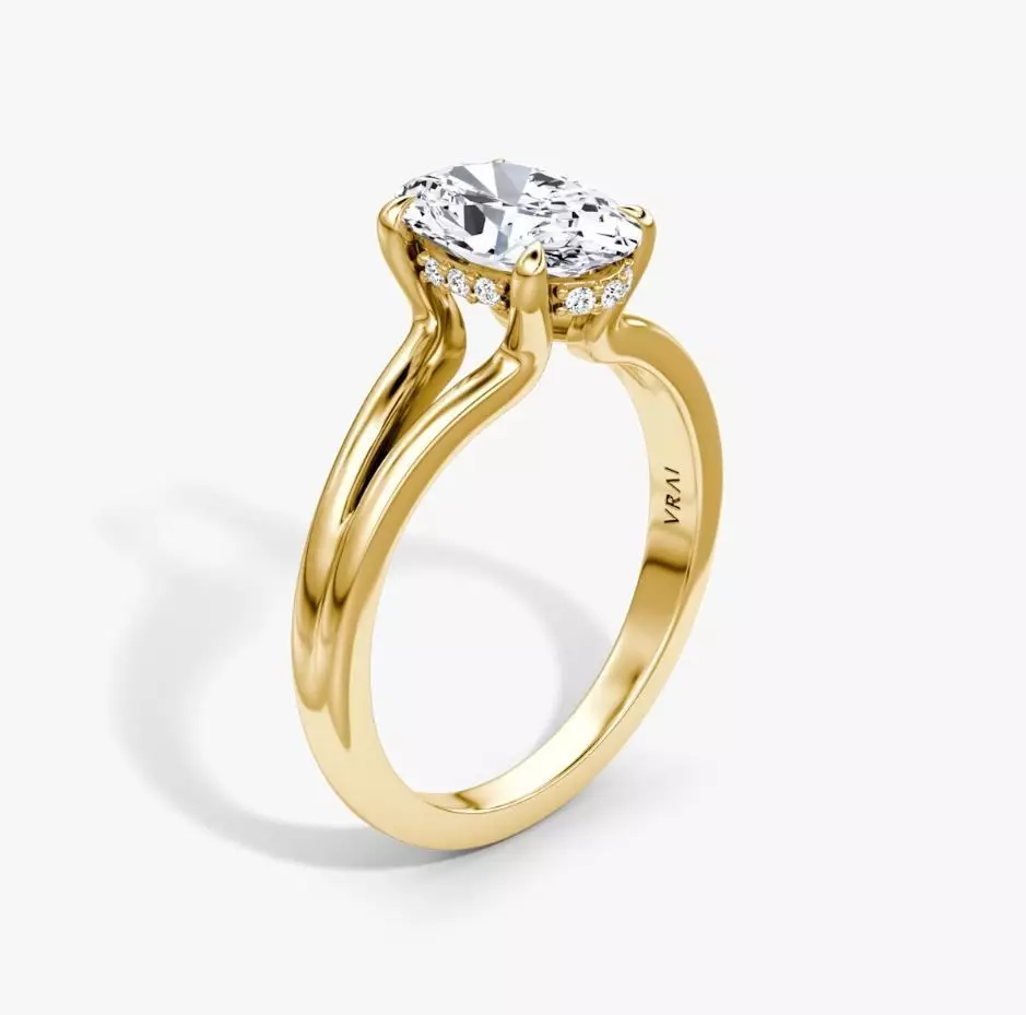 Split Band Engagement Ring 03 3D print model