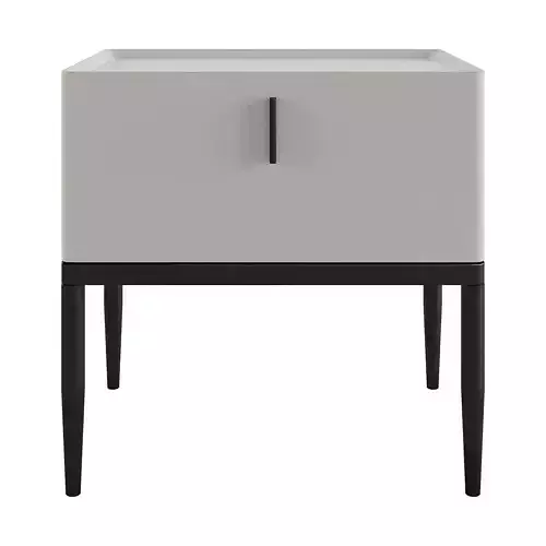 Litfad - Neutral Grey Bedside Cabinet Nightstand