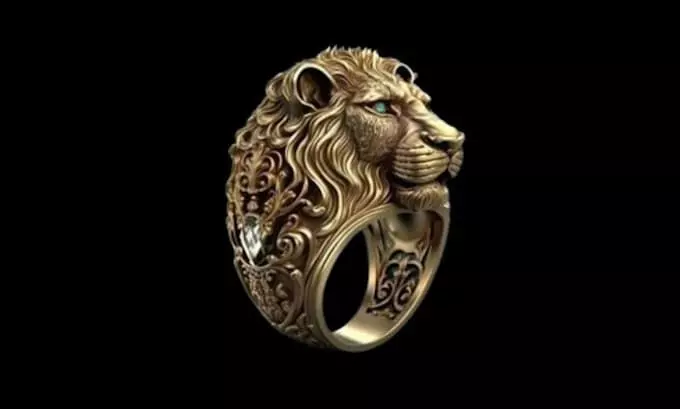 lion ring light 3D print model