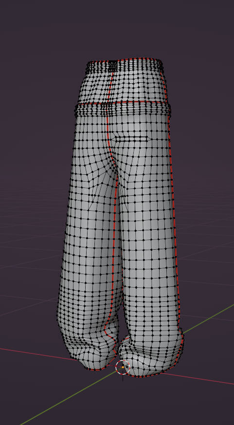 balenciaga pants game ready model Low-poly 3D model_3