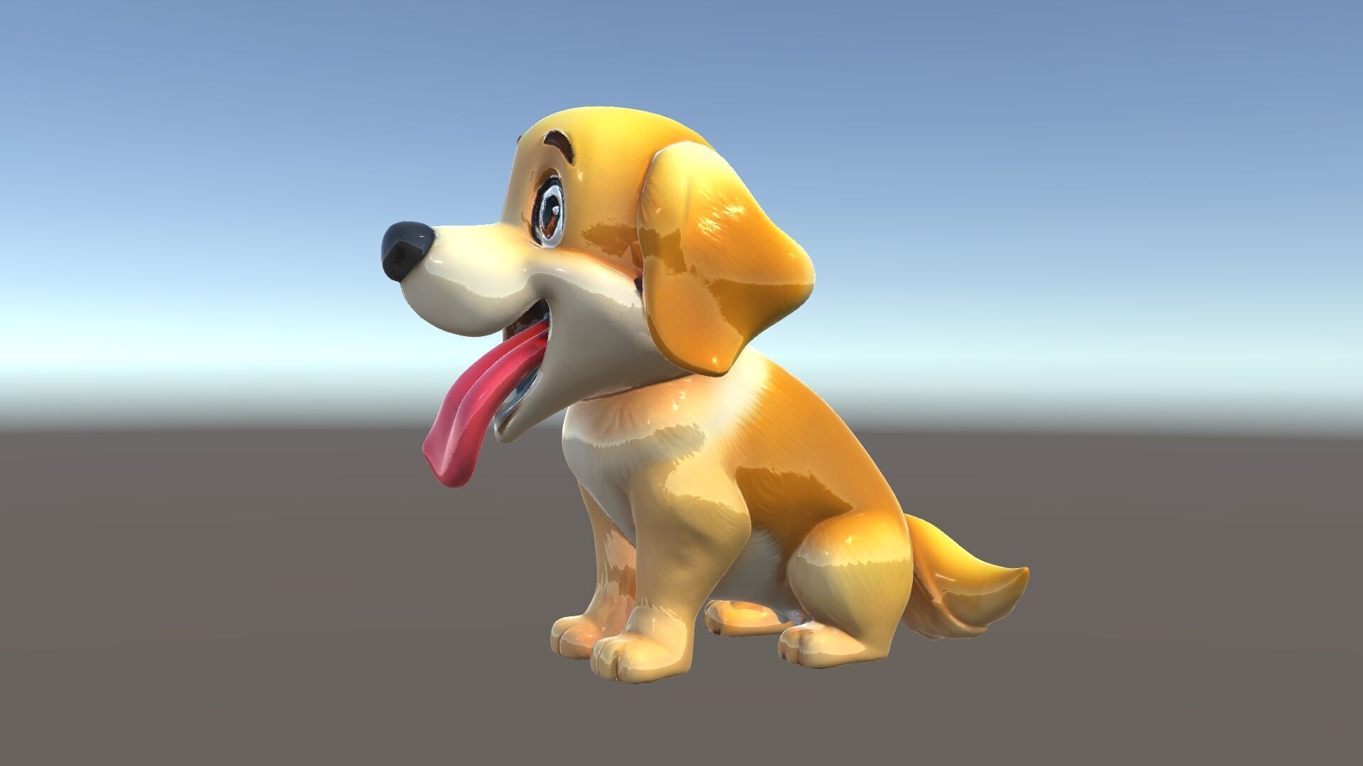 Cute Cartoon Puppy Model Pack Low-poly 3D model_5