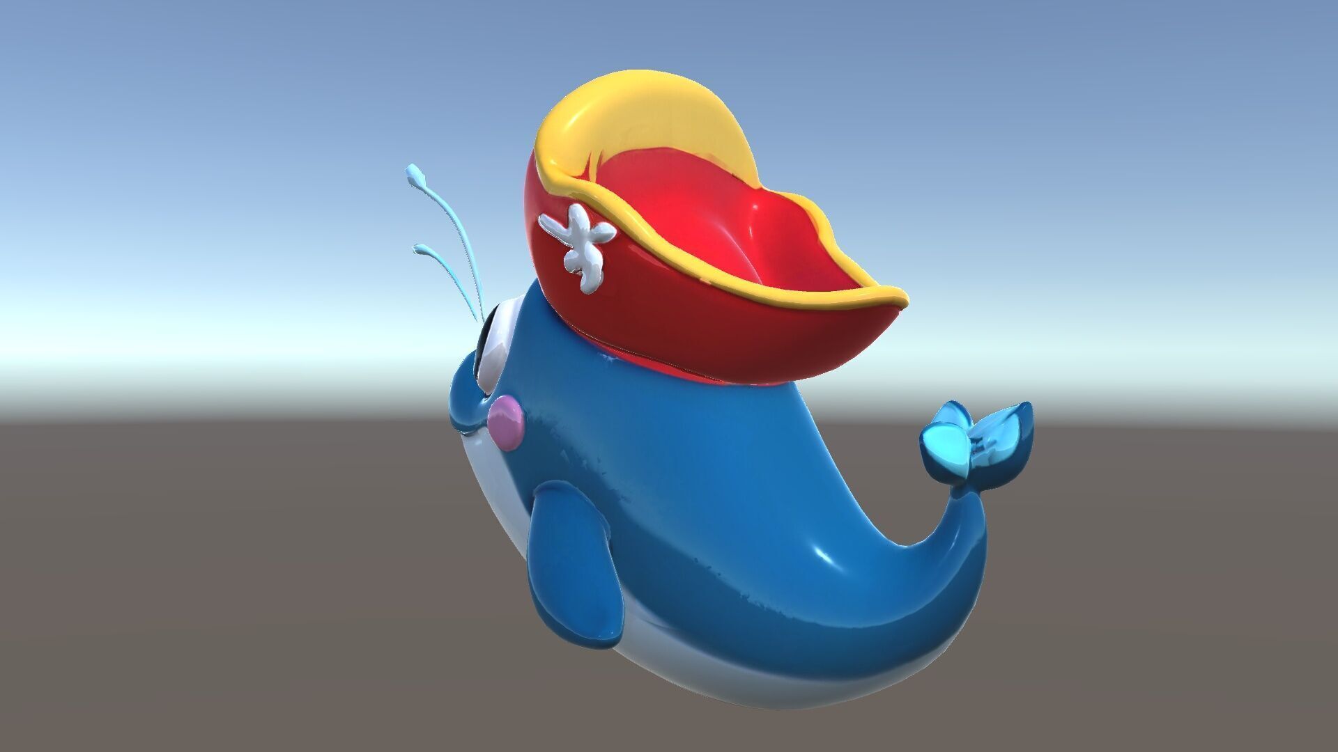 Pirate Whale Cartoon D Model Pack Low-poly 3D model_6