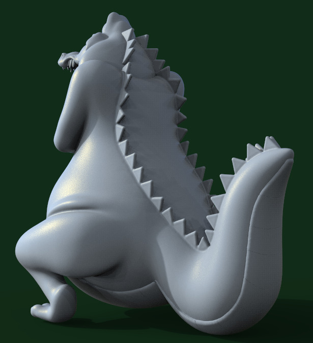 LOUIS THE ALLIGATOR-THE PRINCESS AND THE FROG-parts and complete 3D print model_10