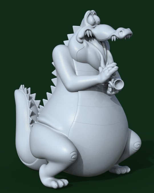 LOUIS THE ALLIGATOR-THE PRINCESS AND THE FROG-parts and complete 3D print model_13
