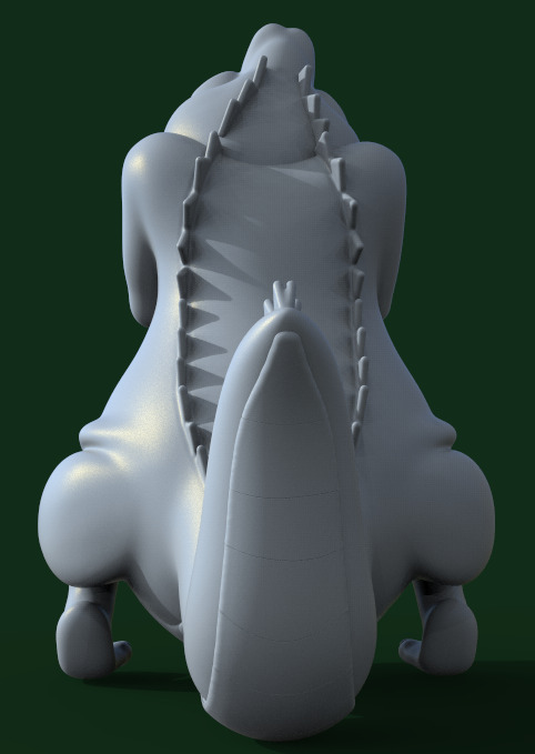 LOUIS THE ALLIGATOR-THE PRINCESS AND THE FROG-parts and complete 3D print model_11