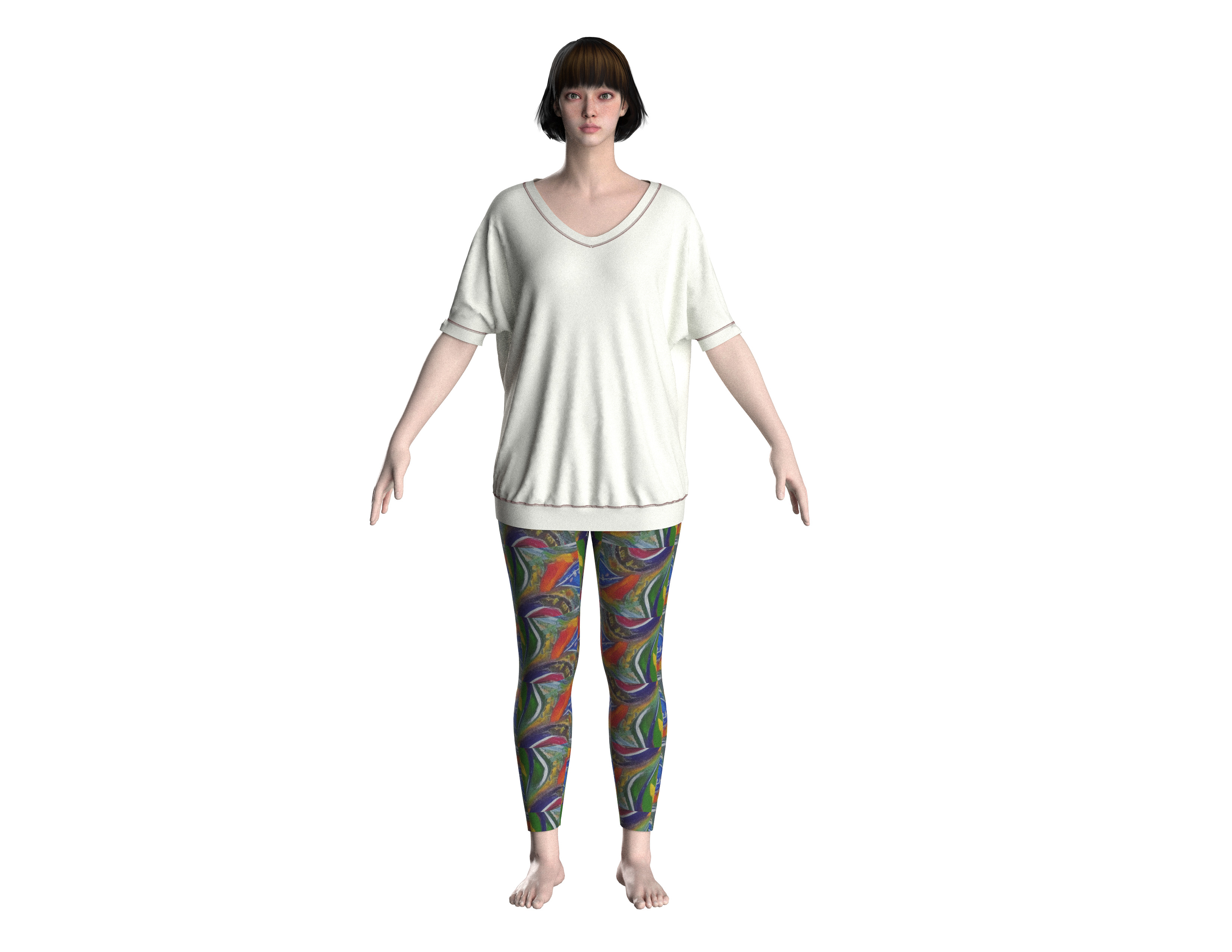 73 t-shirt for women 3D print model_3