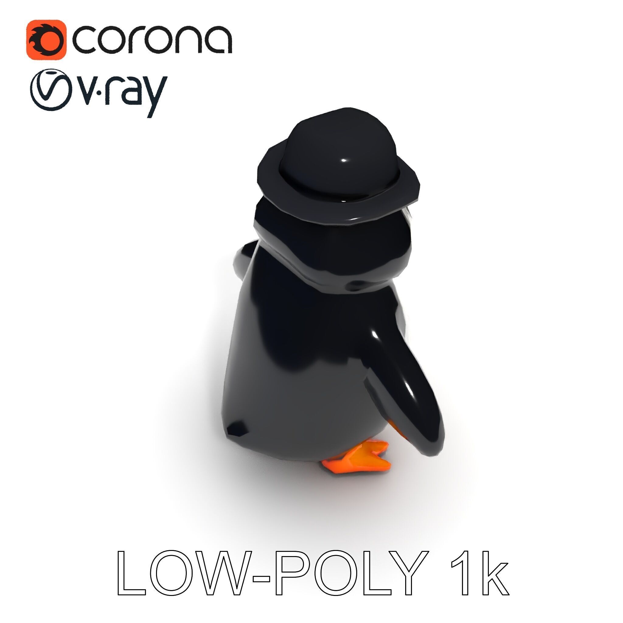 Charming Penguin Character Model Pack Low-poly 3D model_20