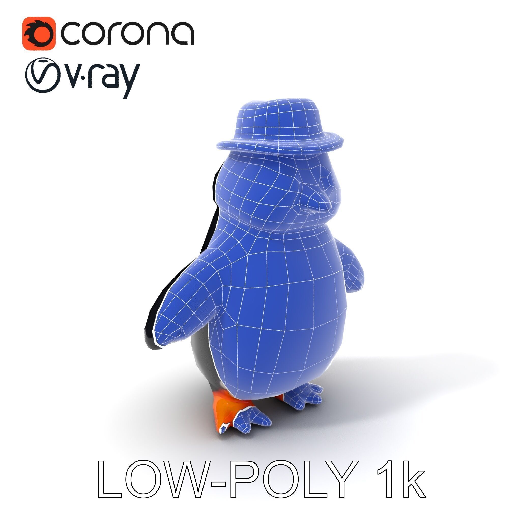 Charming Penguin Character Model Pack Low-poly 3D model_9