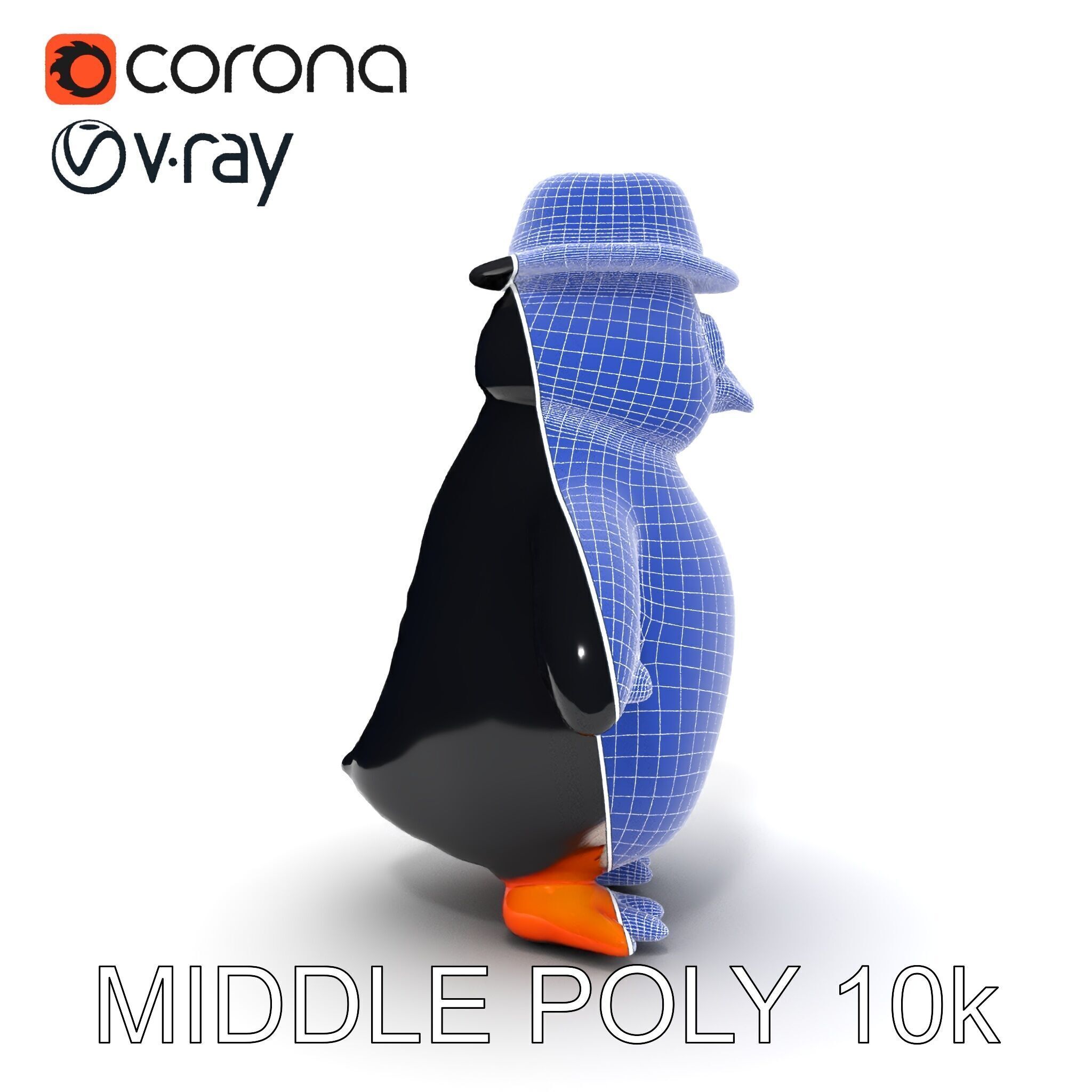 Charming Penguin Character Model Pack Low-poly 3D model_27
