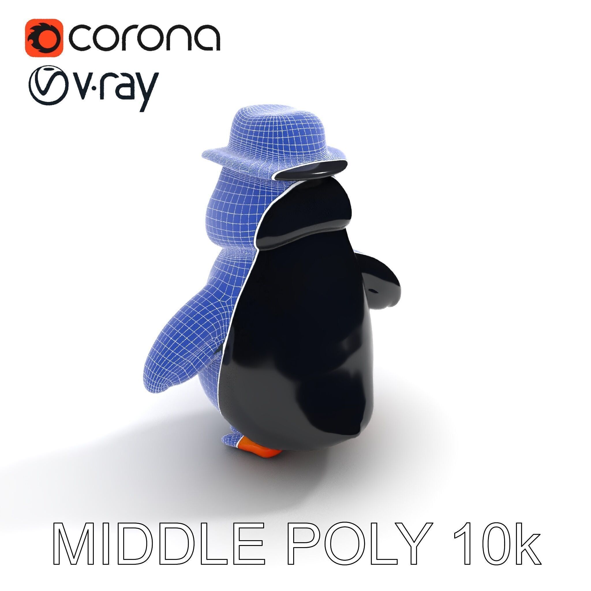 Charming Penguin Character Model Pack Low-poly 3D model_22
