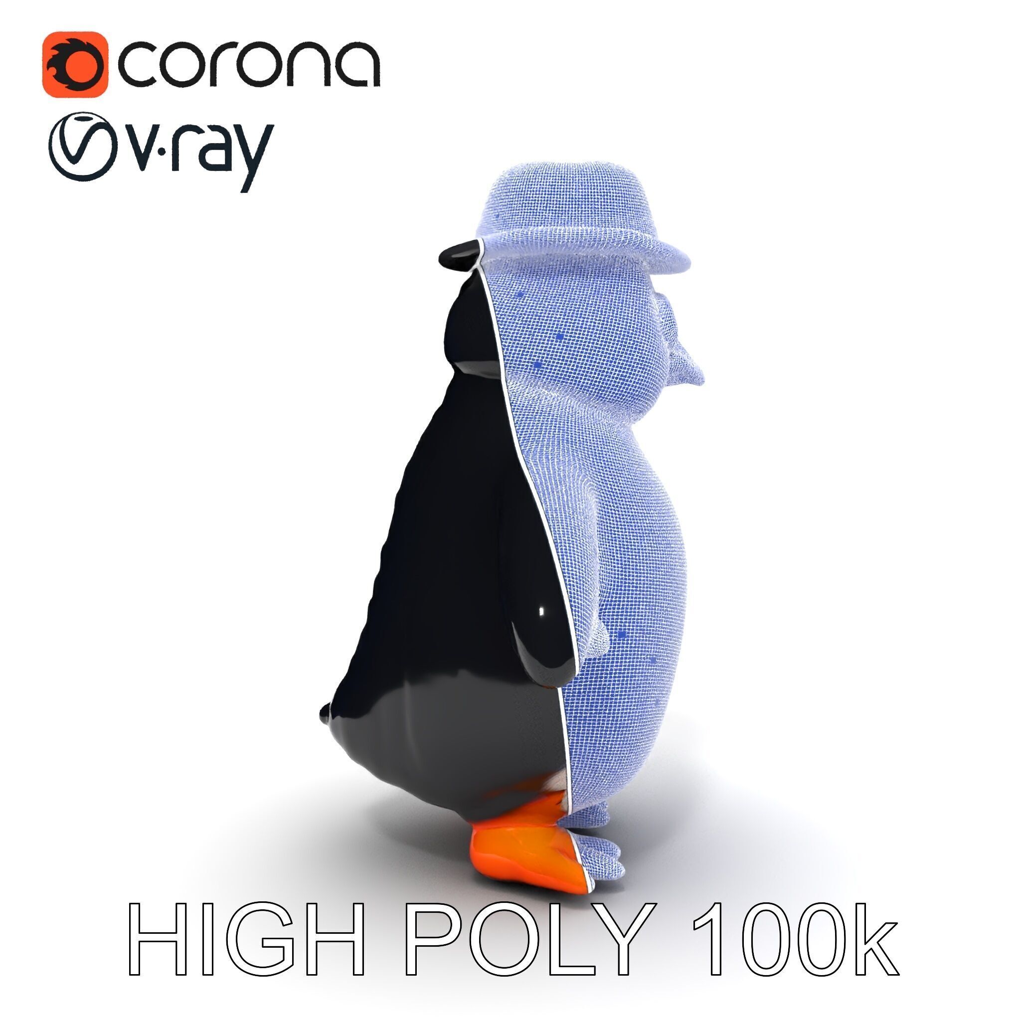 Charming Penguin Character Model Pack Low-poly 3D model_26