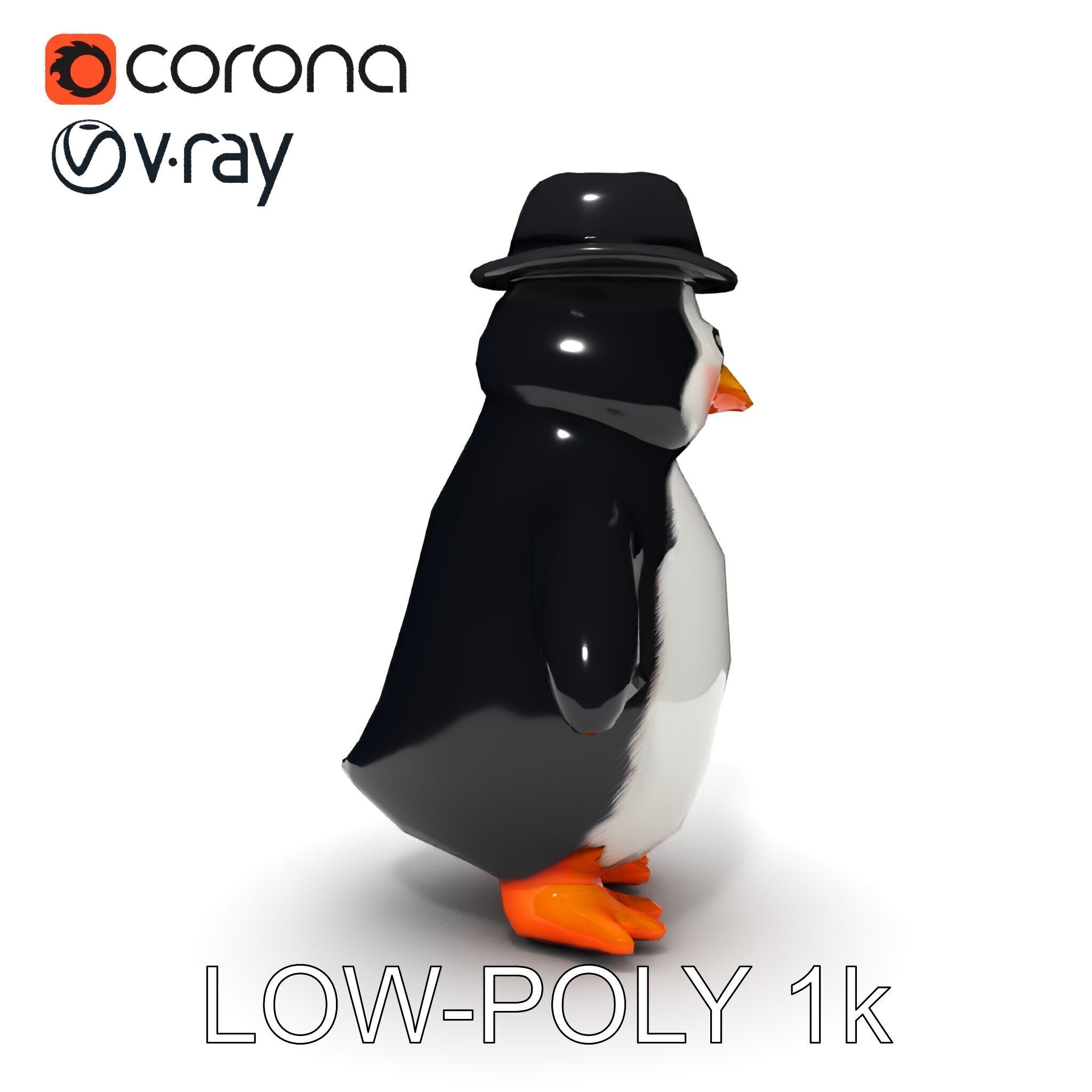 Charming Penguin Character Model Pack Low-poly 3D model_23