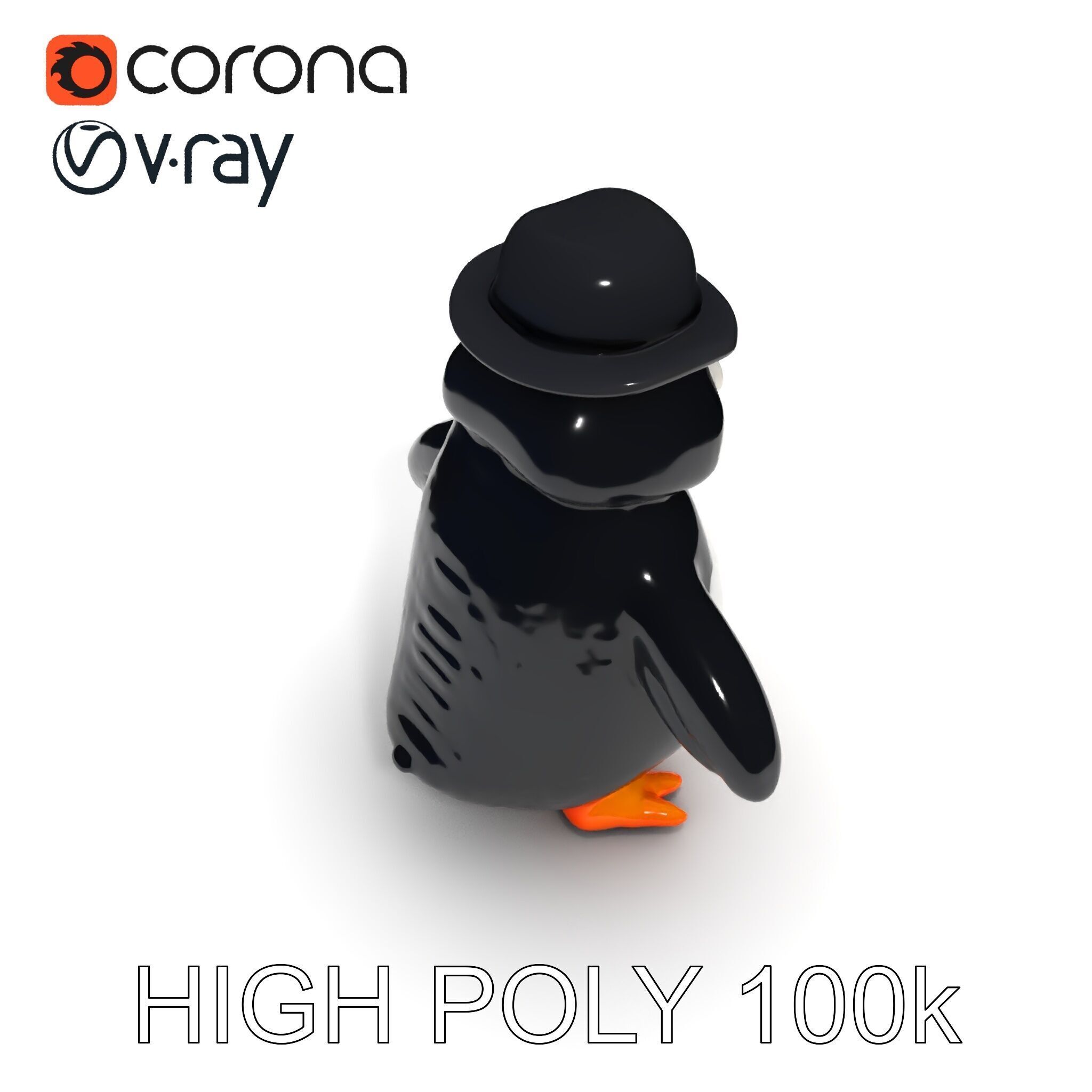 Charming Penguin Character Model Pack Low-poly 3D model_18
