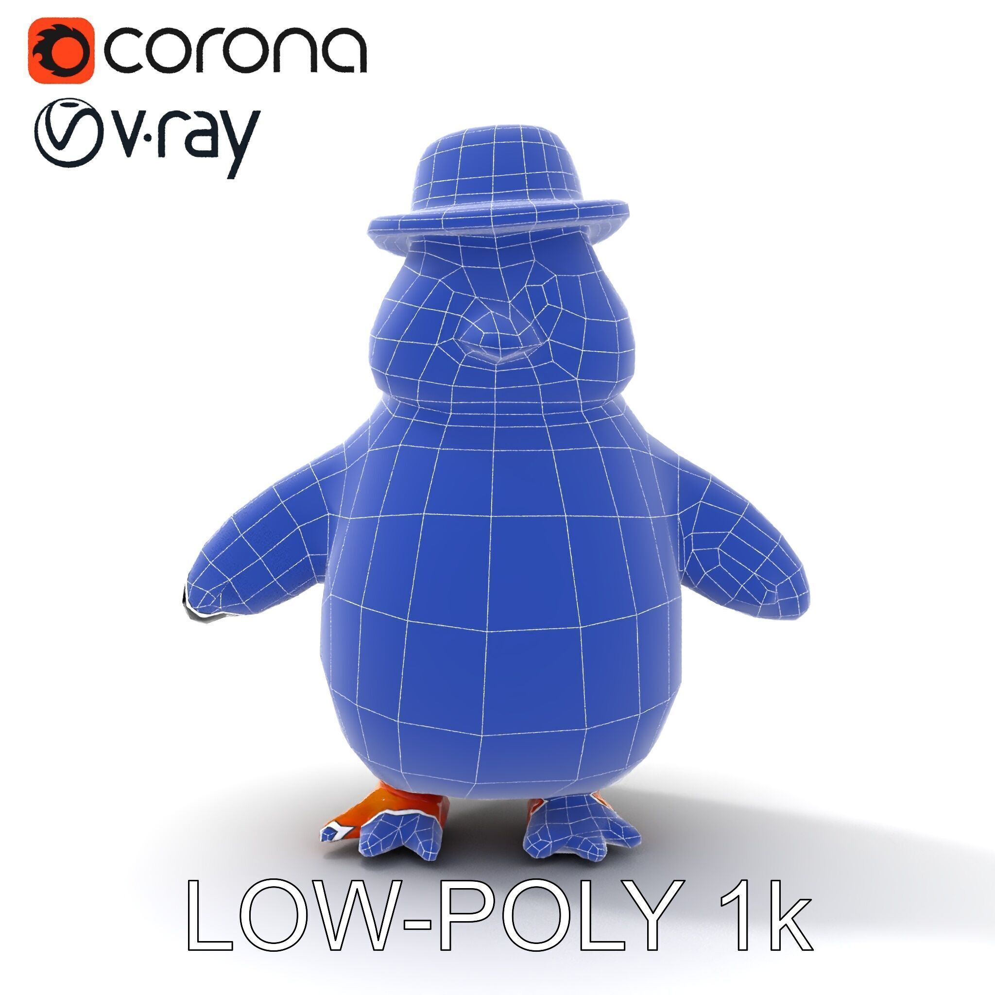 Charming Penguin Character Model Pack Low-poly 3D model_28