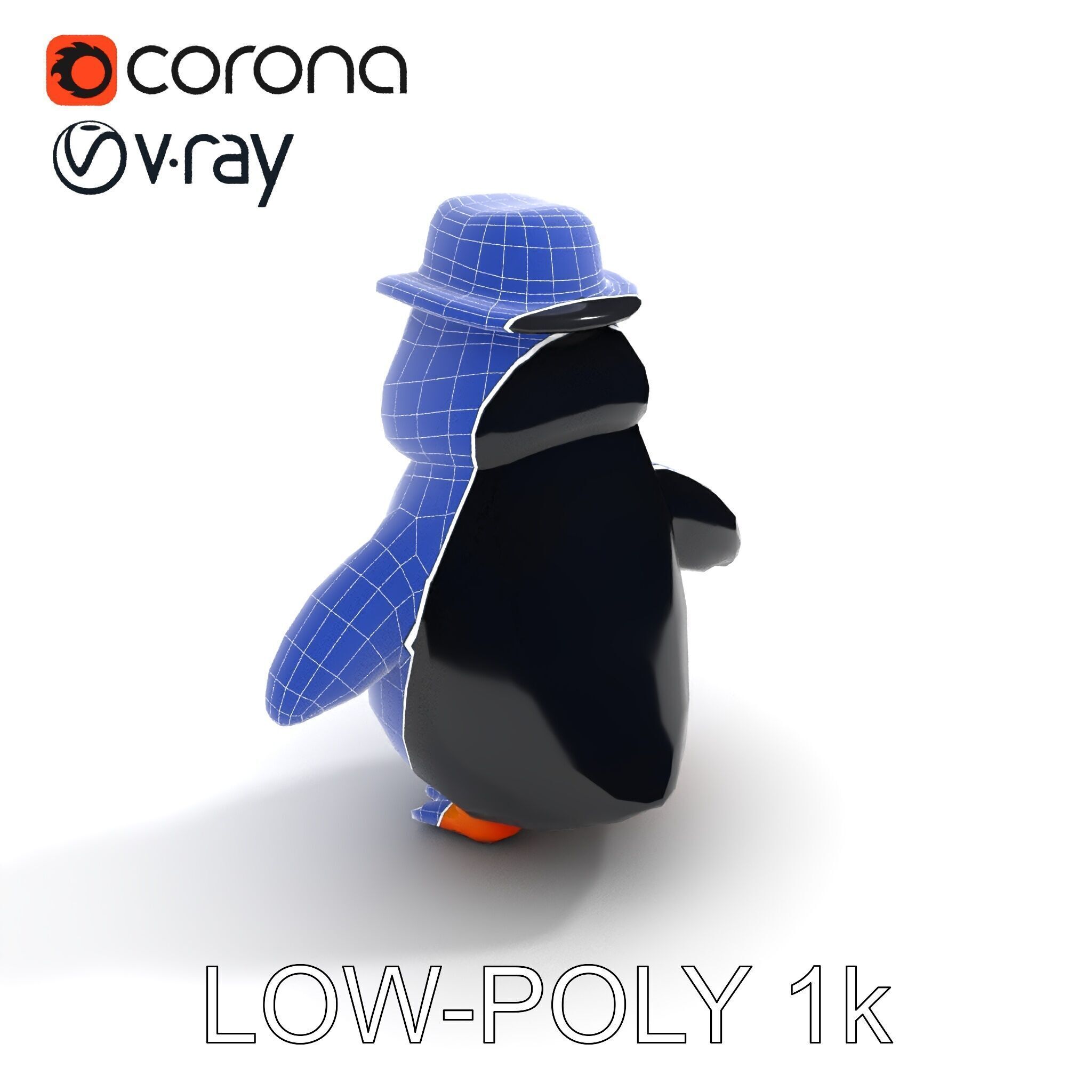 Charming Penguin Character Model Pack Low-poly 3D model_31