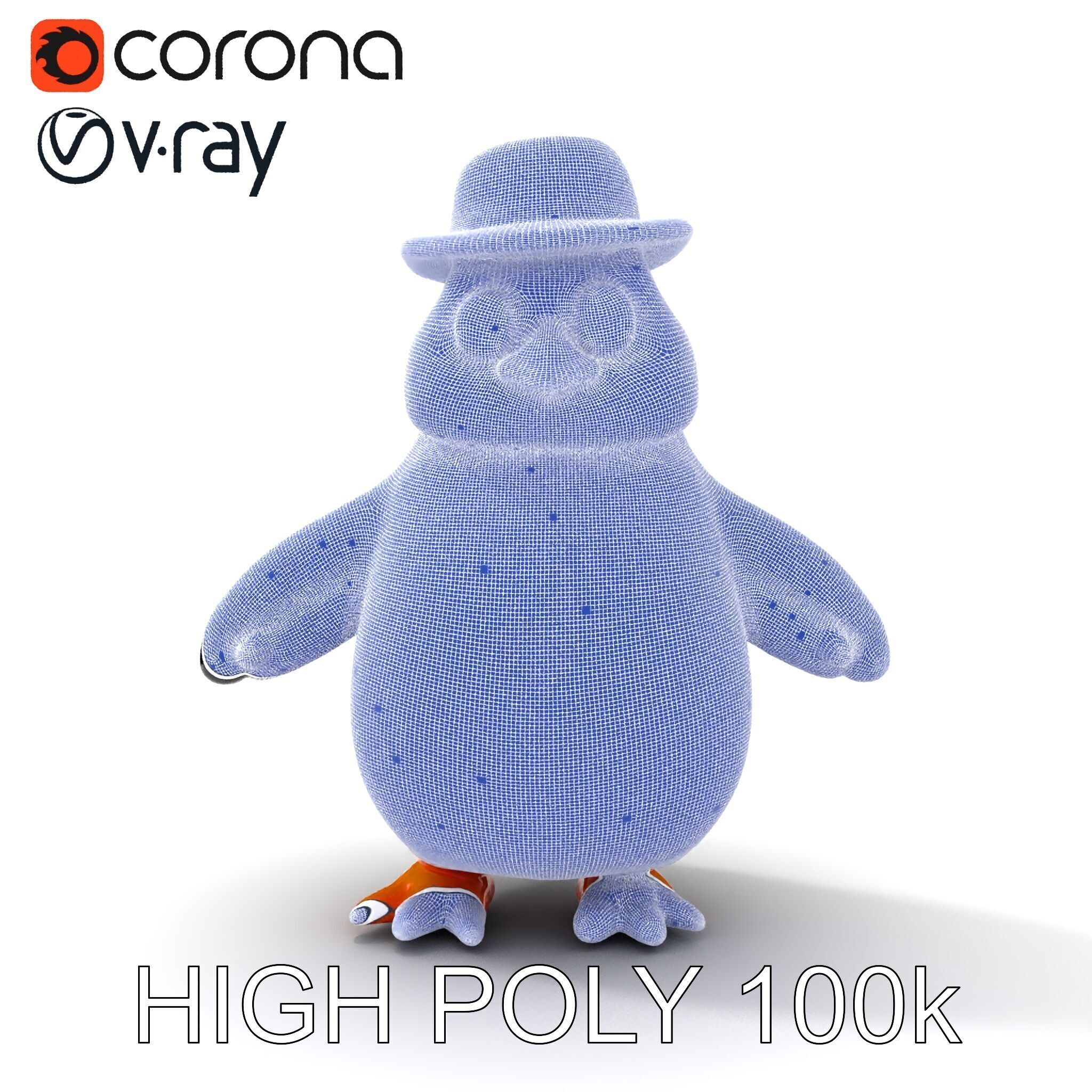 Charming Penguin Character Model Pack Low-poly 3D model_21