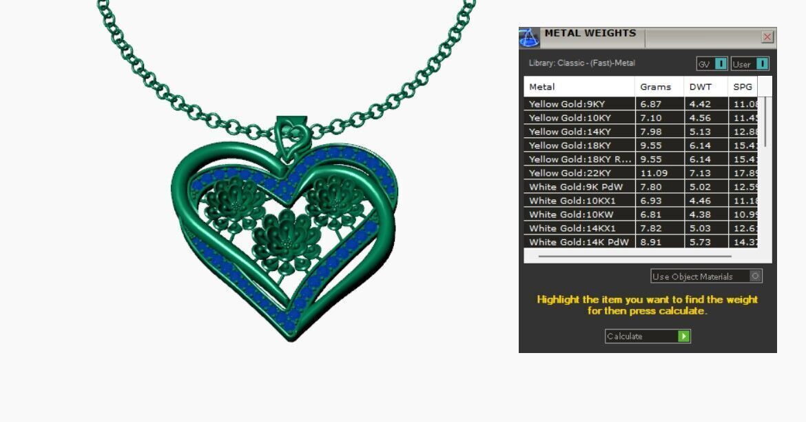 Heart Pendants 3D print model_4
