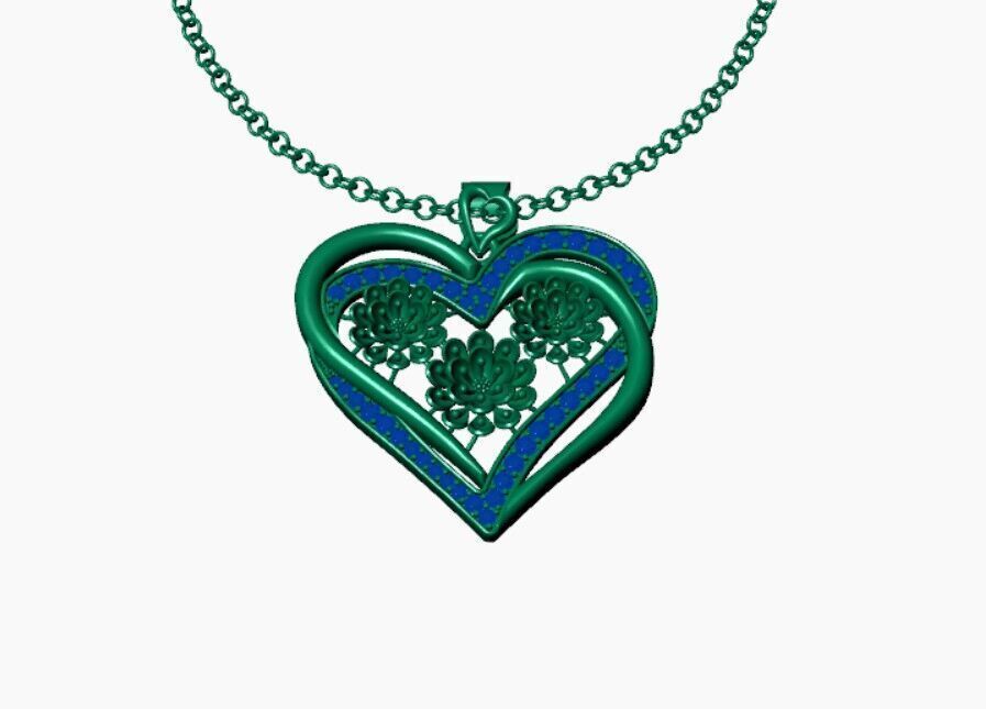 Heart Pendants 3D print model_2