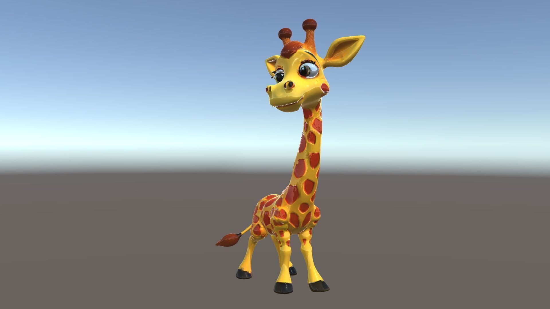 Cartoon Giraffe Model Pack for Animations and Games Low-poly 3D model_6