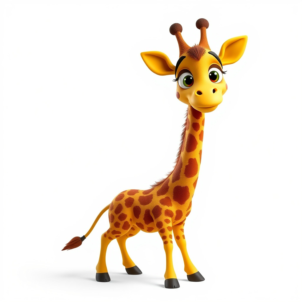 Cartoon Giraffe Model Pack for Animations and Games Low-poly 3D model_4