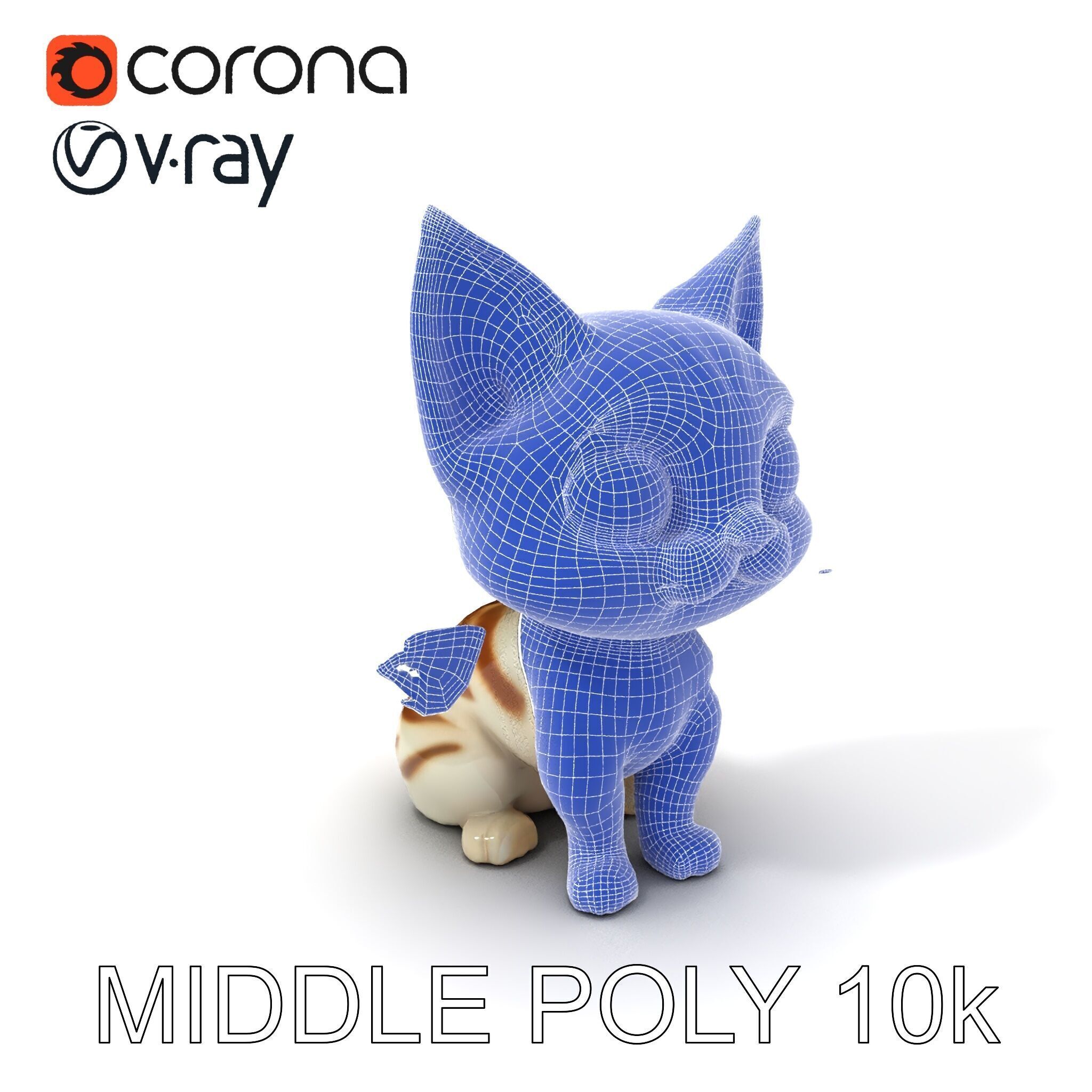 Adorable Kitten with Butterfly Model Pack Low-poly 3D model_25