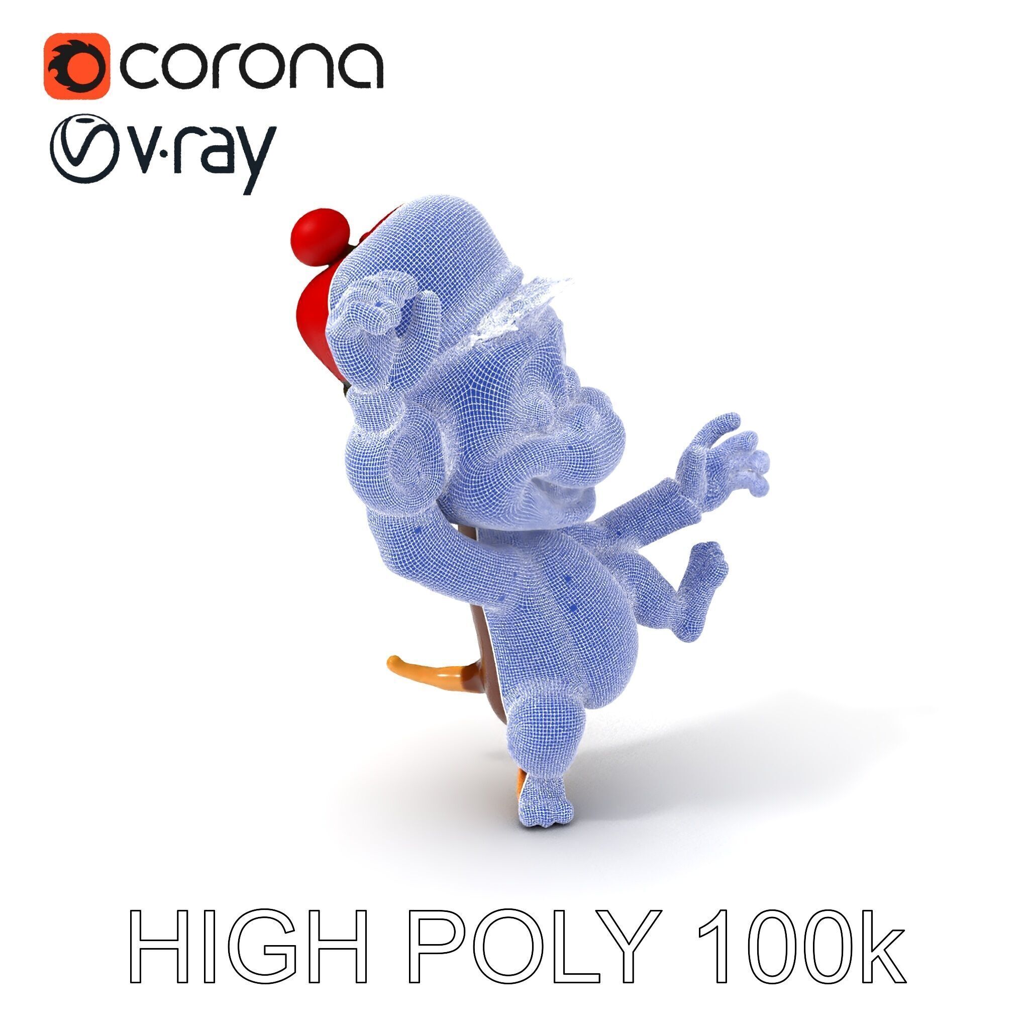 Cheerful Cartoon Monkey Model Pack for Animation and Games Low-poly 3D model_3