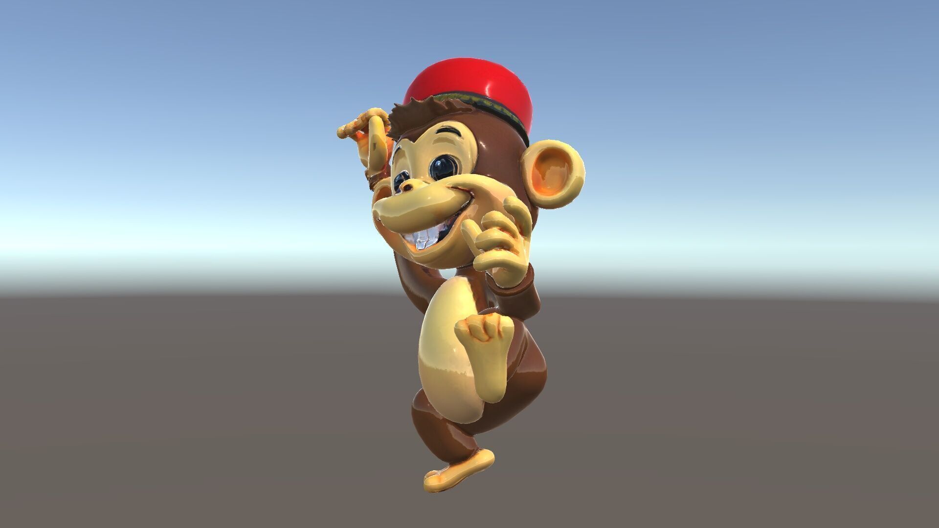 Cheerful Cartoon Monkey Model Pack for Animation and Games Low-poly 3D model_19