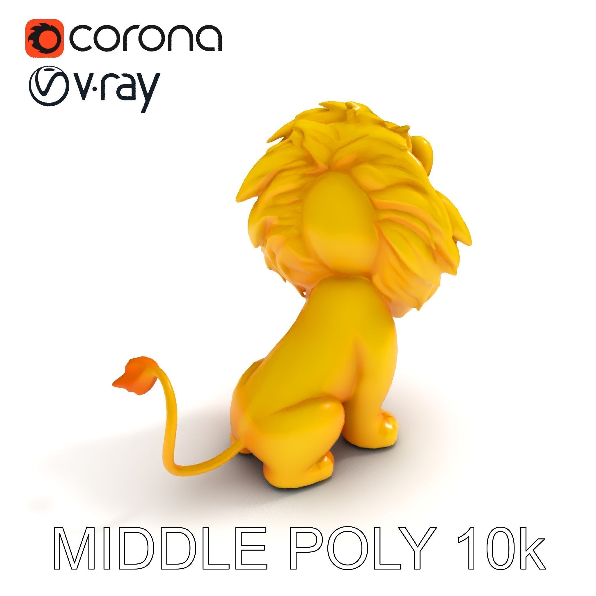 Stylized Cartoon Lion Model Pack Low-poly 3D model_33