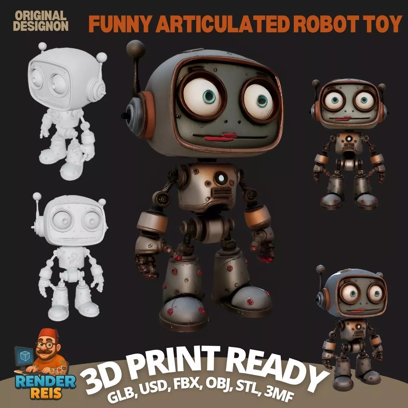 Retro Future in 3D 3D print model