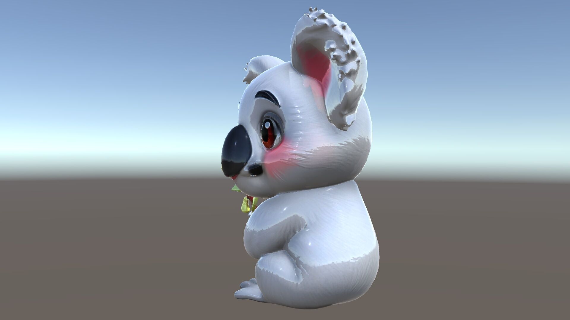 Cute Koala Holding Branch D Model Pack Low-poly 3D model_18