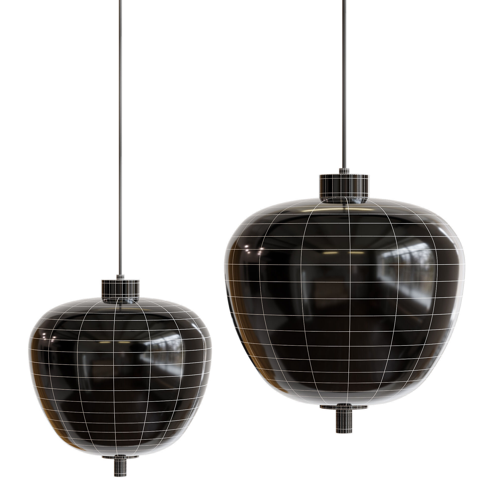 RAVI Pendant lamp Low-poly 3D model_3